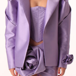 Formal jacket with a rose on the sleeve